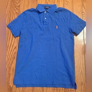 Men’s Polo Ralph Lauren Polo Short Sleeve Custom Slim Fit Medium Blue  Pink Pony
